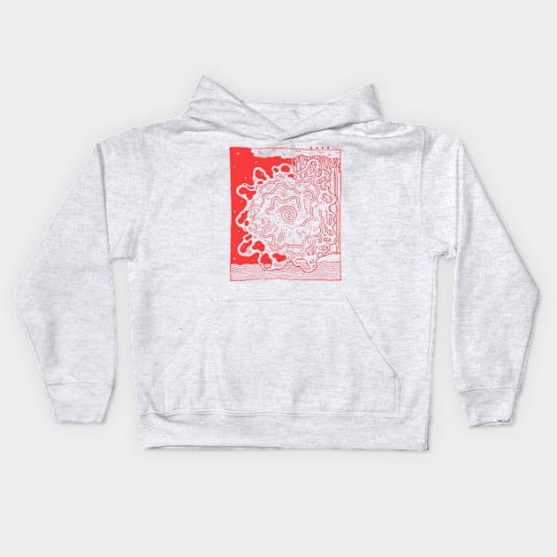 The Red Oculi Kids Hoodie by Ballyraven